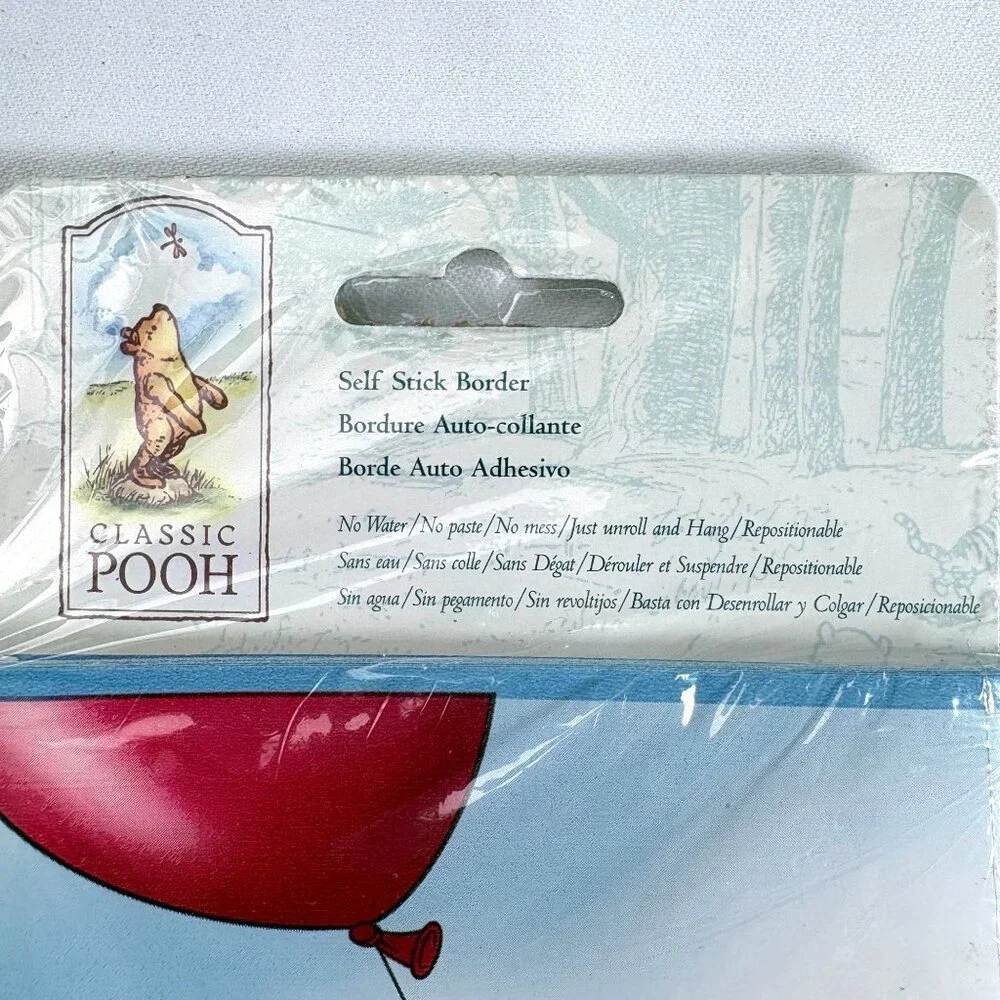 Vintage Imperial Disney Classic Pooh w/‎ Balloons 6x Wallpaper Border 30 yds NOS